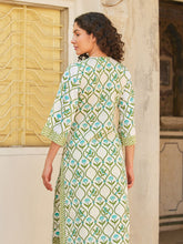 Anokhi Green Turquoise Long Kurta